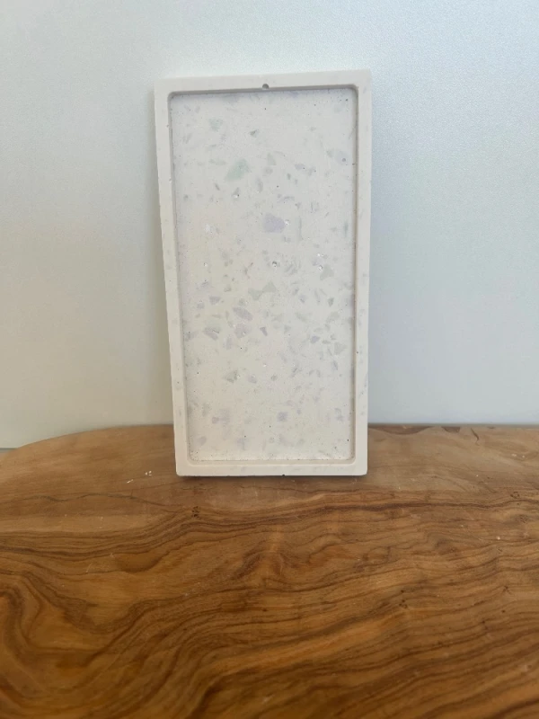 Rechthoekig bordje Terrazzo groot